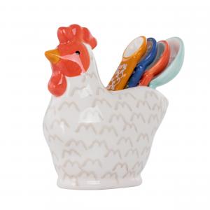 Urban 99855.05RM Life On The Farm 4 Piece Durastone Figural Rooster Me