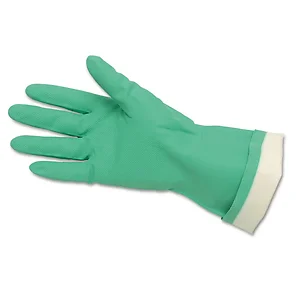 5319E | Mcr Safety Green Flock-Lined Nitrile Safety Gloves,