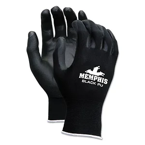 9669M | Mcr Safety Medium Black PU Coated Work Gloves - 13