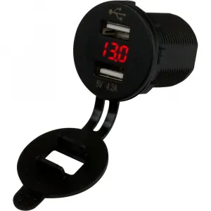 Seadog 426517-1 Sea-dog Dual Usb Socketvoltmeter Whidden Display