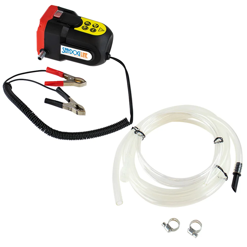 Seadog 501072-3 12v Oil Change Pump With Battery Clips - Portable  Eff