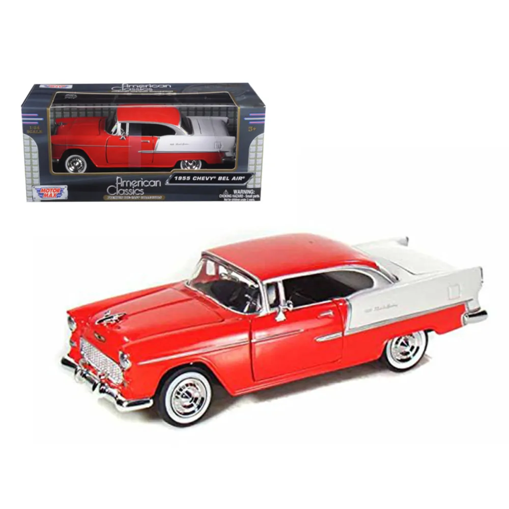 Motormax 73229r Diecast 1955 Chevrolet Bel Air - Green - 124 Scale Mod