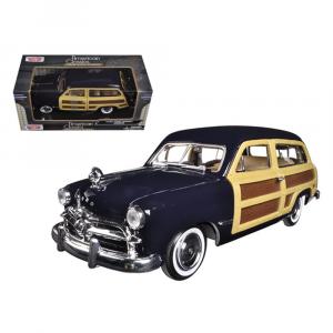 Motormax 73260bg 1949 Ford Woody Wagon Dark Blue 124 Diecast Model Car