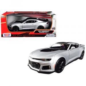 Motormax 79351s 2017 Chevrolet Camaro Zl1 Diecast Model Car - Silverbl