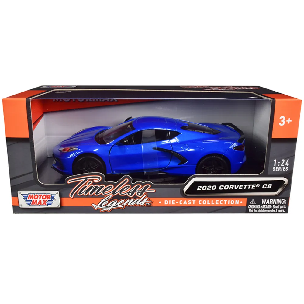 Motormax 79360bl 2020 Chevrolet Corvette C8 Stingray Blue Metallic Tim