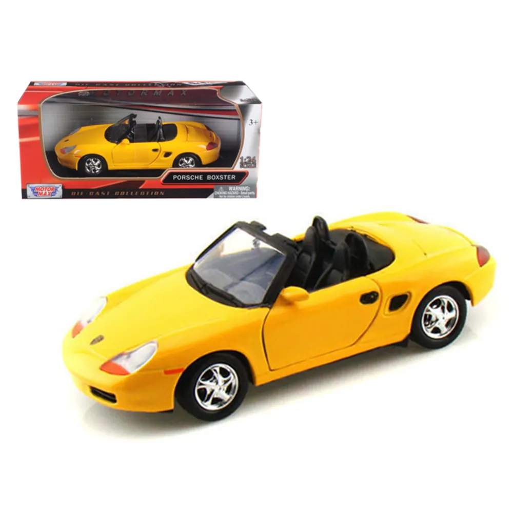 Motormax 73226y Porsche Boxster Convertible Yellow 124 Diecast Model C