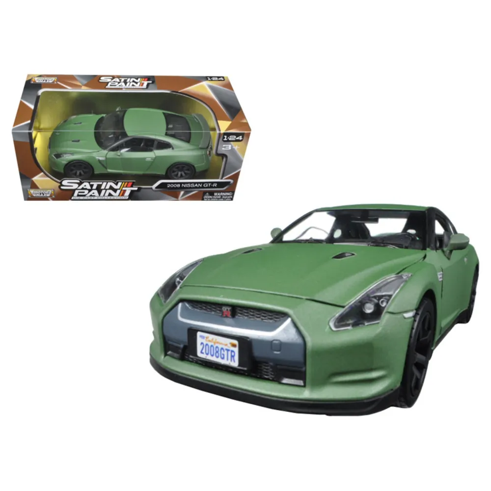 Motormax 79506 2008 Nissan Gt-r R35 Matt Green 124 Diecast Model Car B