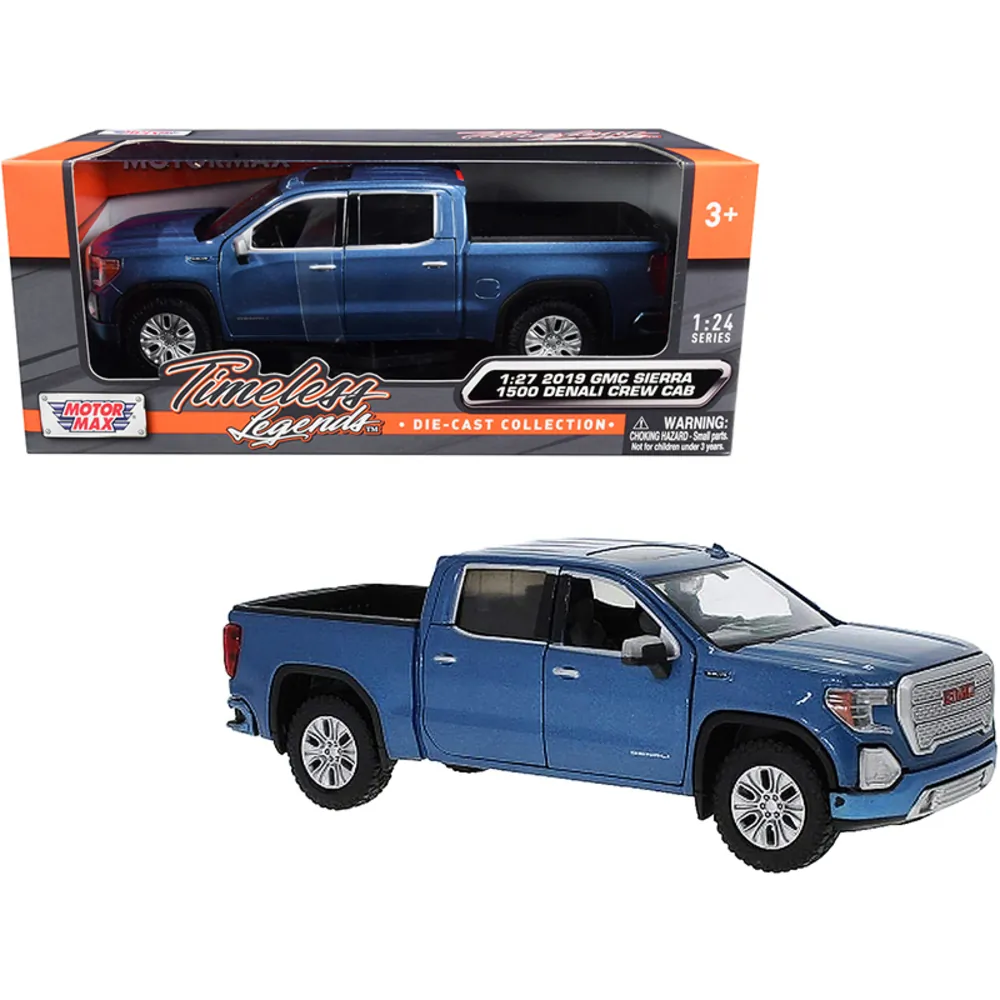 Motormax 79362bl 2019 Gmc Sierra 1500 Denali Crew Cab Pickup Truck Blu