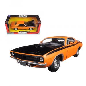 New 71873B 1970 Plymouth Barracuda Green With Black Hood And Stripes M