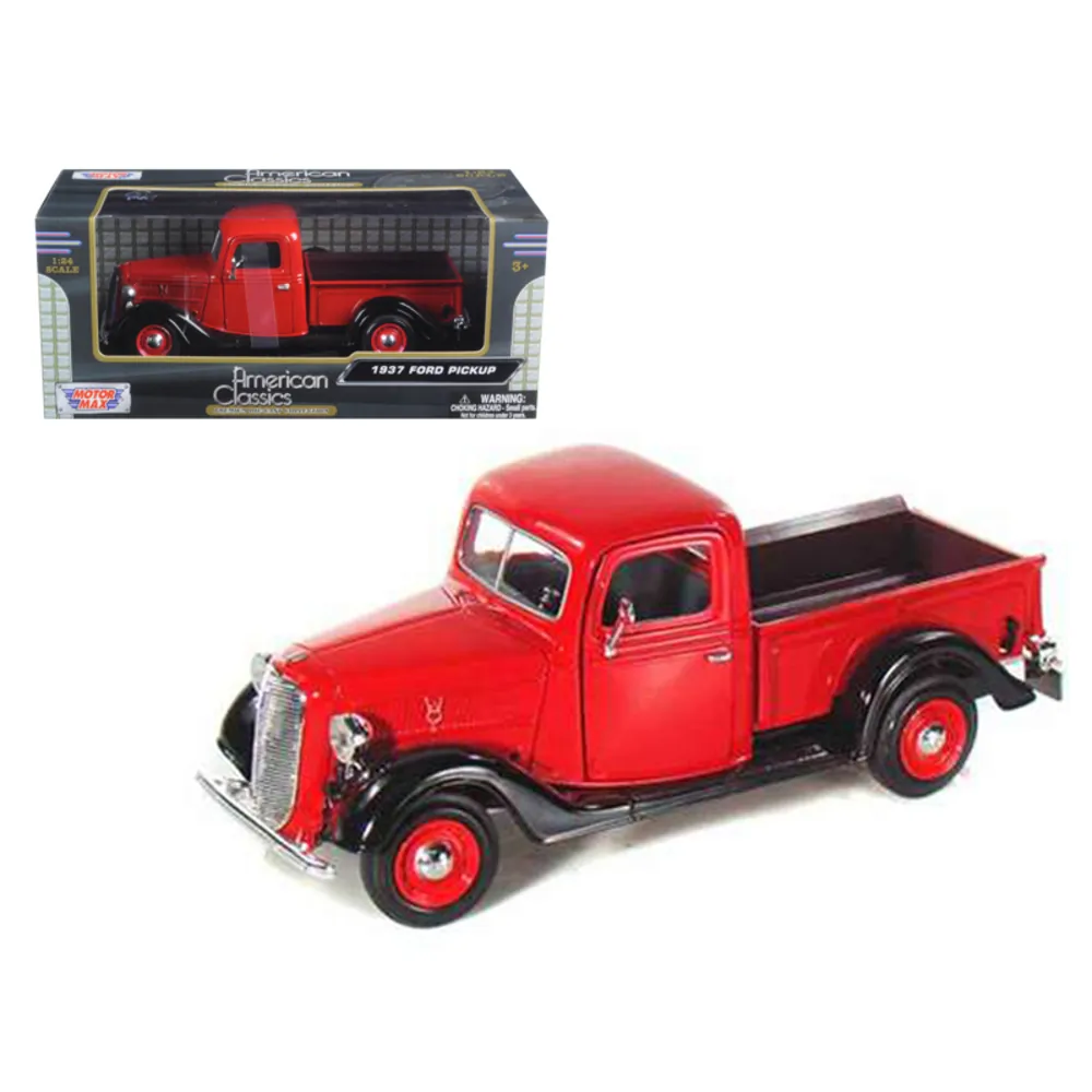 Motormax 73233grn 1937 Ford Pickup Truck Green And Black 124 Diecast M