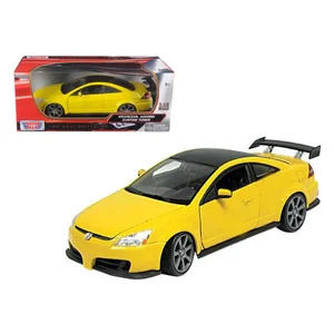 Motormax 2003 Honda Accord Custom Tuner Yellow 1:18 Diecast