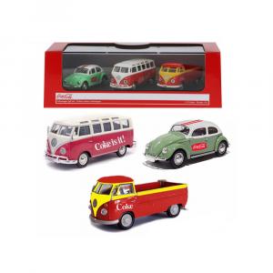 Motorcity 458385 Volkswagen Coca Cola 3 Piece Gift Set 172 Diecast Car