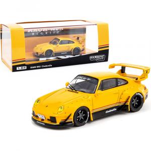 Tarmac T64-017-CA Porsche Rwb 993 Cinderella 6 Yellow Model