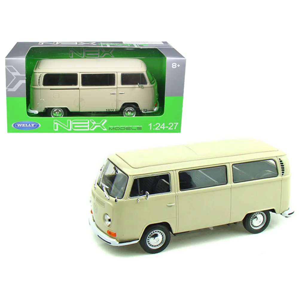 Welly 22472crm 1972 Volkswagen T2 Bus Van Cream 124 Diecast Model By