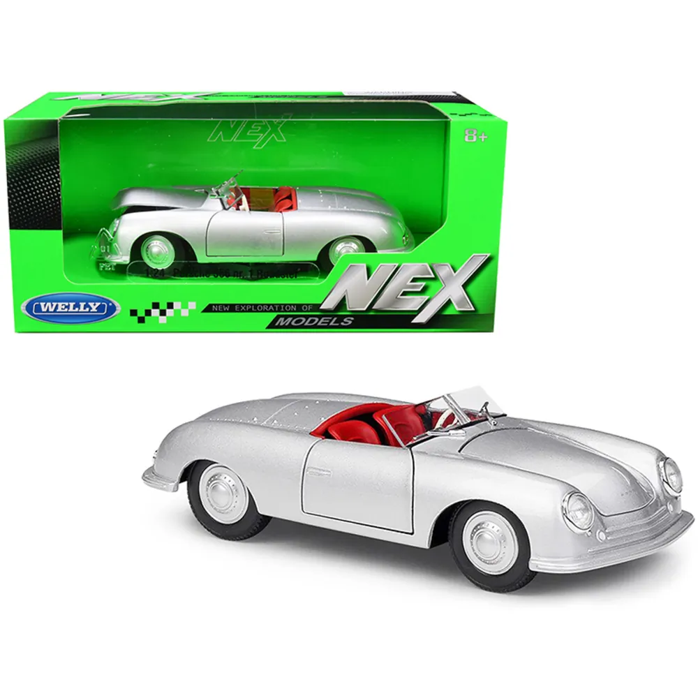 Welly 24090sil Porsche 3561 Roadster Silver With Red Interior Nex Mode