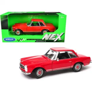 Welly 24093r 1963 Mercedes Benz 230sl Coupe Red Nex Models 124 Diecast