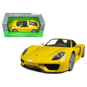 Welly 24055C-Y Porsche 918 Spyder Yellow Open Roof 124 Diecast Model C