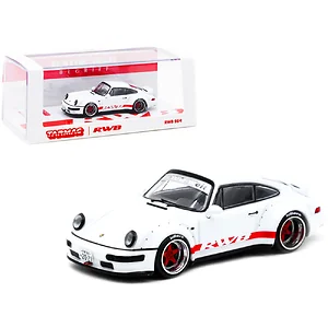 T64-037-WHT | Tarmac Works Porsche RWB 964 White with Red