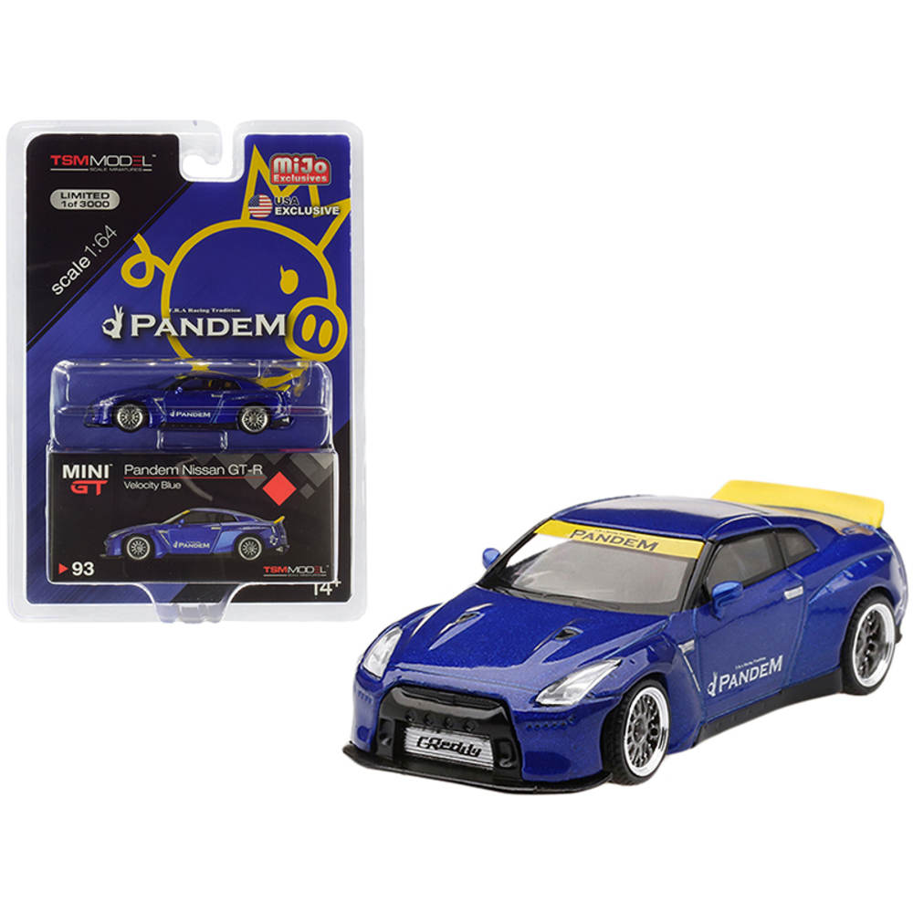 True MGT00093 Nissan Gt-r R35 Pandem With Duck Tail Velocity Blue Meta