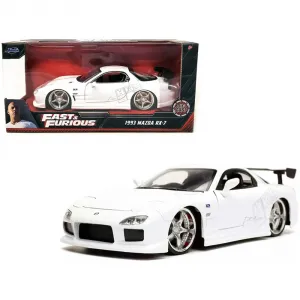 Jada 32607 1993 Mazda Rx-7 Hks White Fast  Furious Movie 124 Diecast M