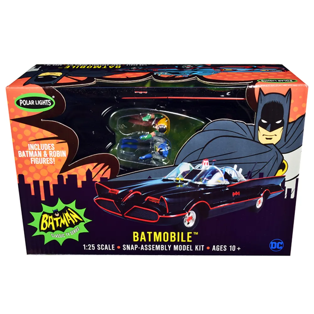 Polar POL965 Skill 2 Snap Model Kit 1966 Batmobile With Batman And Rob