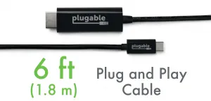 Plugable USBC-HDMI-CABLE Plugable Usbc-hdmi-cable Hdmi-usb Audio-video