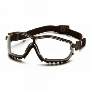 Pyramex GB1810ST V2g Safety Glasses Black Frame Clear Anti-fog Lens