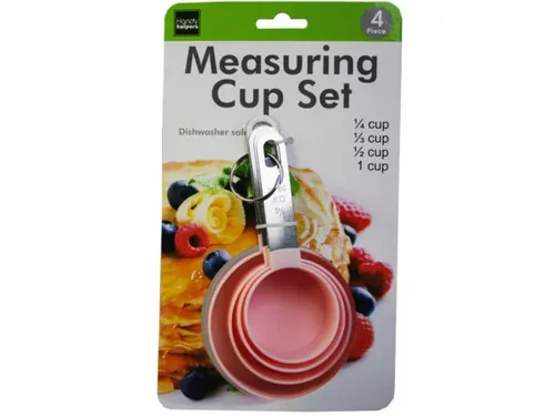 Bulk GE483 Colorful Stackable Measuring Cups - 4 Piece Set