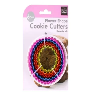 HL392 | Bulk Buys Flower-Shaped Cookie Cutter Set - 6 Pack