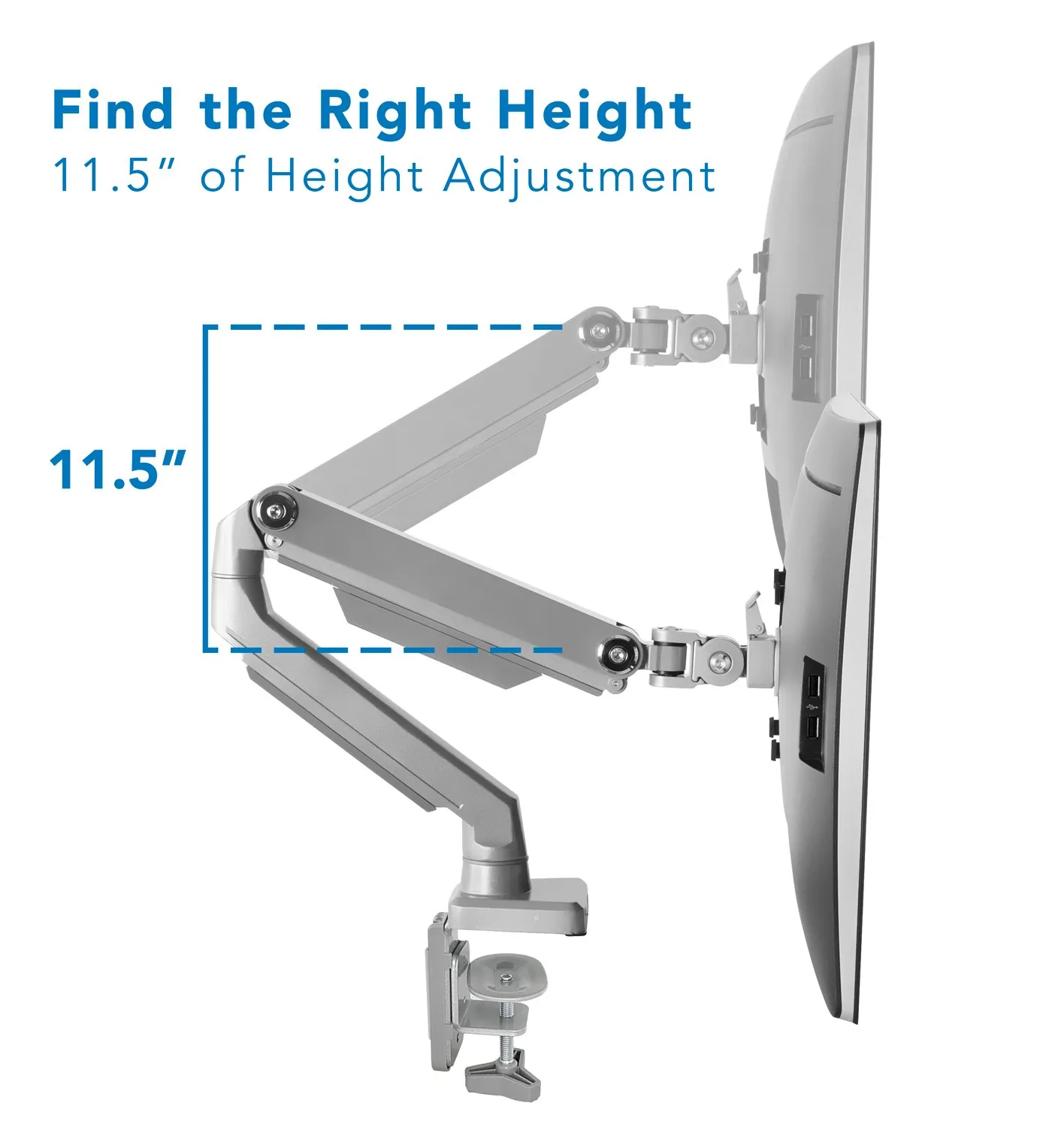 Relaunch MI-2761 Adjustable Vesa Monitor Arm For 75x75mm And 100x100mm