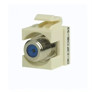 KSFCNR-99 | C2g Ivory Keystone F-Connector 75 Ohm for Cable