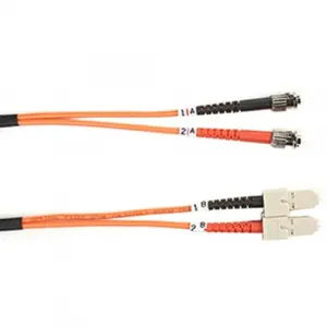 Black FO625-001M-STSC Fiber Patch Cable 1m Mm 62.5 St To Sc Connector