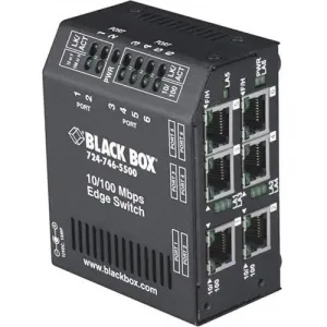 Black LBH600A Heavy-duty Edge Switch, (6) Copper Ports