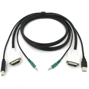 Black SKVMCBL-DVI-10 Secure Kvm Cable, Dvi, Usb A-b,