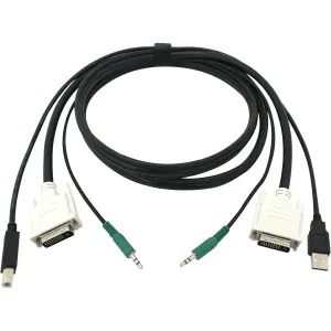 Black SKVMCBL-DVI-10 Secure Kvm Cable, Dvi, Usb A-b,