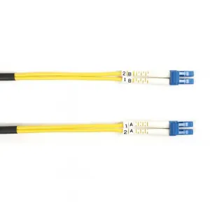 Black FOSM-015M-LCLC Black Box Fiber Optic Duplex Patch Network Cable 