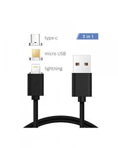 Gcig 11173 Xtrempro 3-in-1 Magnetic Charging Cable - 6ft