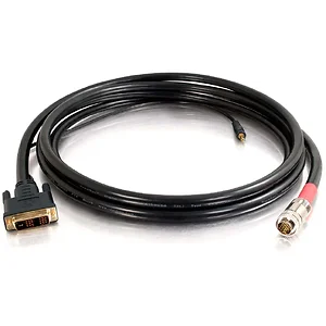 42433 | C2g 6FT RapidRun Digital DVI + 3.5mm Passive Cable