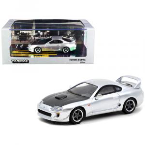 Tarmac T64-011-SG Toyota Supra Silver With Carbon Black Hood 164 Dieca