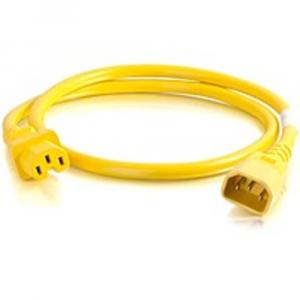 C2g 17508 6ft 18awg Power Cord (iec320c14 To Iec320c13) - Yellow - For