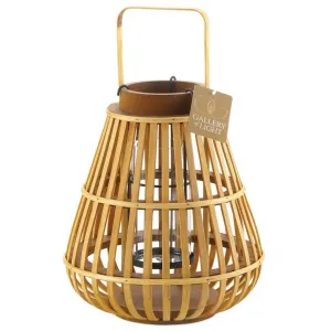 Accent 10018939 Slat Wood Candle Lantern - 11 Inches