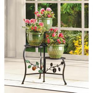 Accent 39857 Wrought Iron Apple Triple Plant Stand