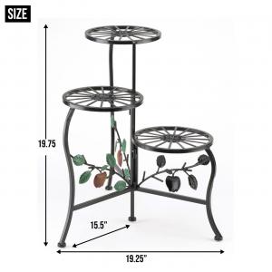 Accent 39857 Wrought Iron Apple Triple Plant Stand