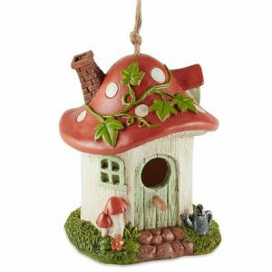 Accent 4506356 Whimsical Mushroom Cottage Birdhouse