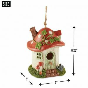 Accent 4506356 Whimsical Mushroom Cottage Birdhouse