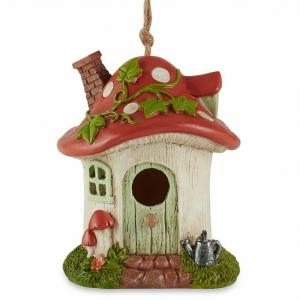 Accent 4506356 Whimsical Mushroom Cottage Birdhouse