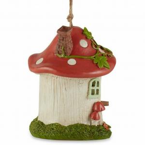 Accent 4506356 Whimsical Mushroom Cottage Birdhouse