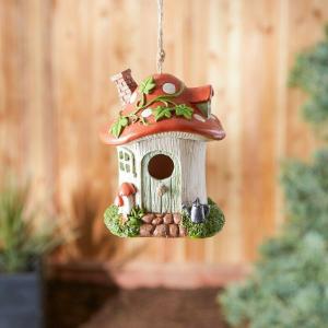 Accent 4506356 Whimsical Mushroom Cottage Birdhouse