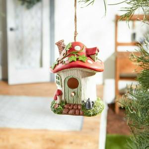 Accent 4506356 Whimsical Mushroom Cottage Birdhouse