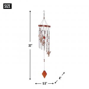 Accent 10015860 Elegant Aluminum Hummingbird Wind Chimes For Outdoor D